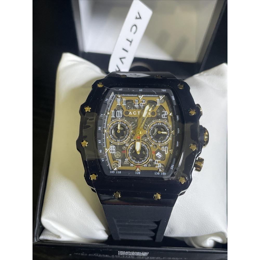 Activa X Invicta Men's Watch w/ Skeleton Dial - 44.3mm, Black (ACW2305-007)